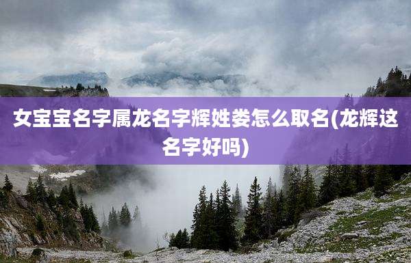 女宝宝名字属龙名字辉姓娄怎么取名(龙辉这名字好吗)