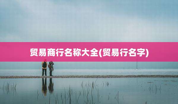 贸易商行名称大全(贸易行名字)