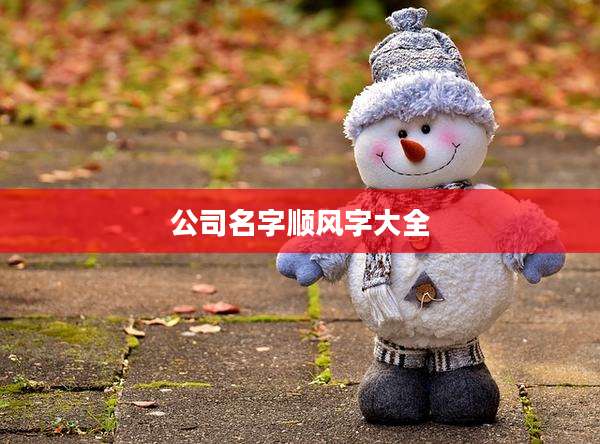 公司名字顺风字大全