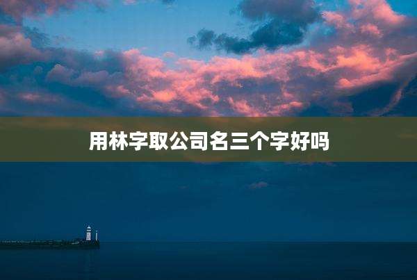 用林字取公司名三个字好吗