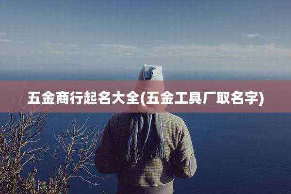 五金商行起名大全(五金工具厂取名字)