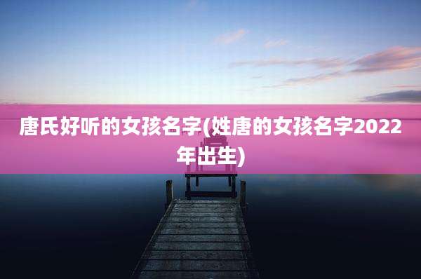唐氏好听的女孩名字(姓唐的女孩名字2022年出生)