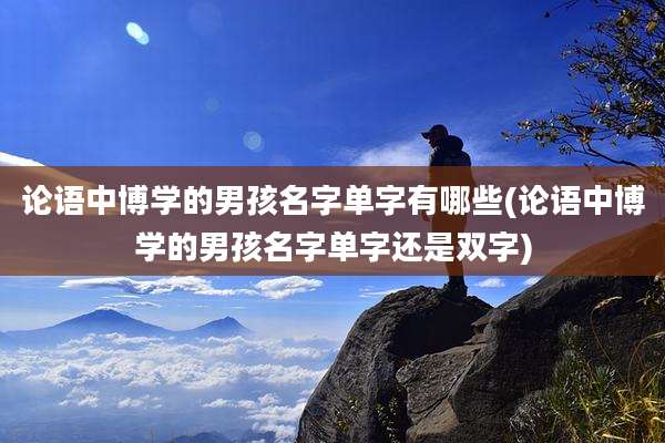 论语中博学的男孩名字单字有哪些(论语中博学的男孩名字单字还是双字)