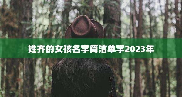 姓齐的女孩名字简洁单字2023年