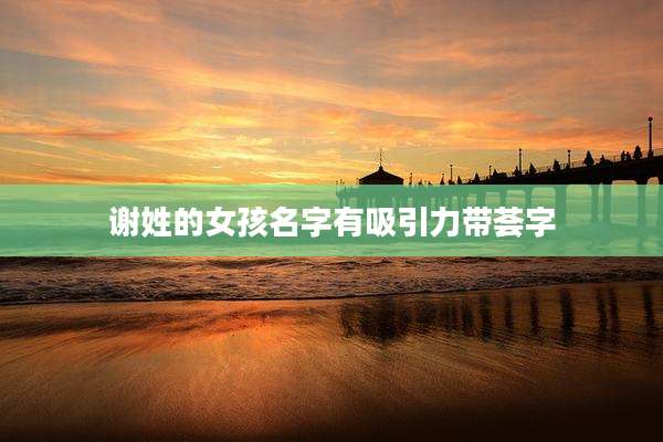 谢姓的女孩名字有吸引力带荟字