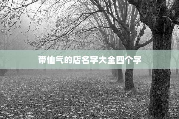 带仙气的店名字大全四个字