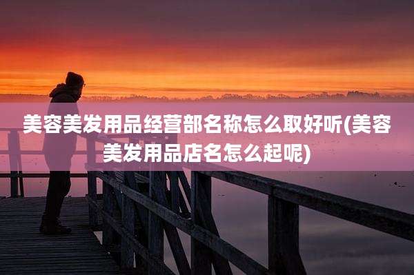 美容美发用品经营部名称怎么取好听(美容美发用品店名怎么起呢)