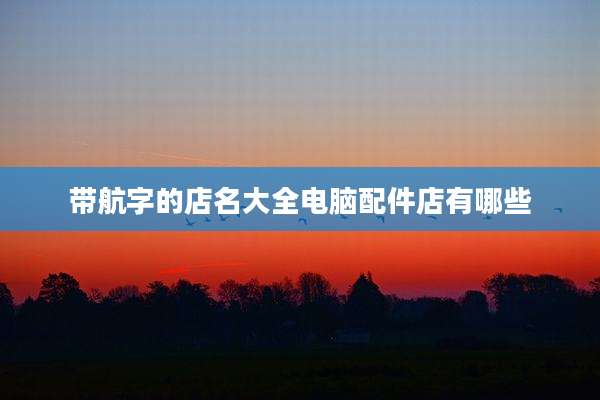 带航字的店名大全电脑配件店有哪些