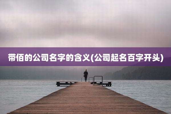 带佰的公司名字的含义(公司起名百字开头)
