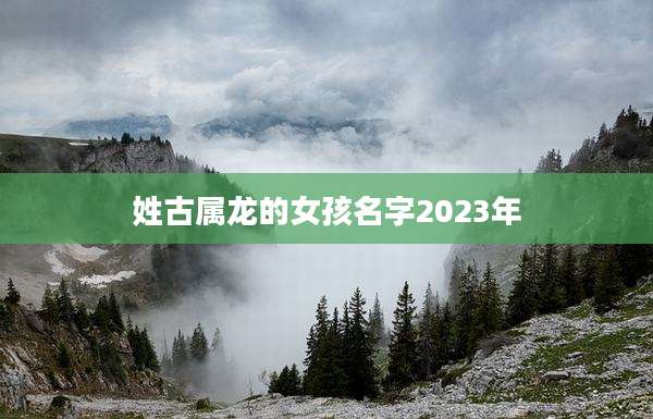 姓古属龙的女孩名字2023年