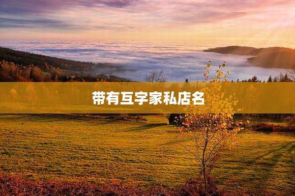 带有互字家私店名