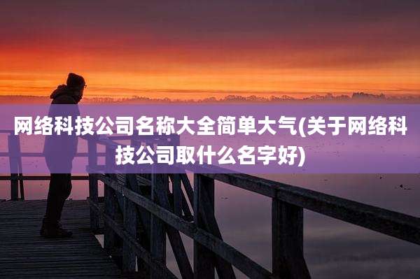 网络科技公司名称大全简单大气(关于网络科技公司取什么名字好)