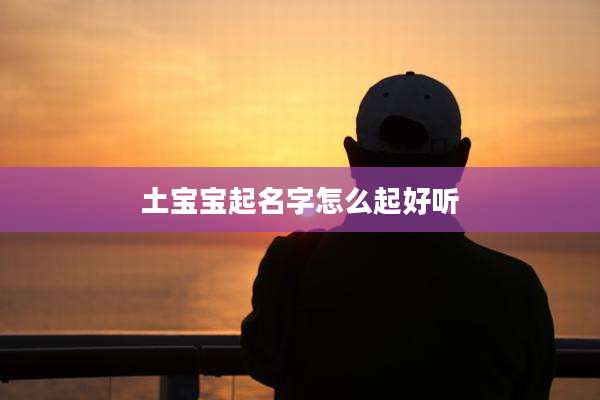 土宝宝起名字怎么起好听