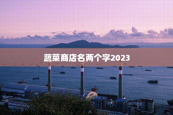 蔬菜商店名两个字2023
