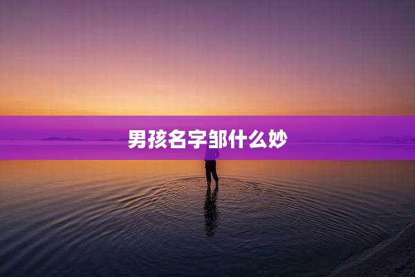 男孩名字邹什么妙