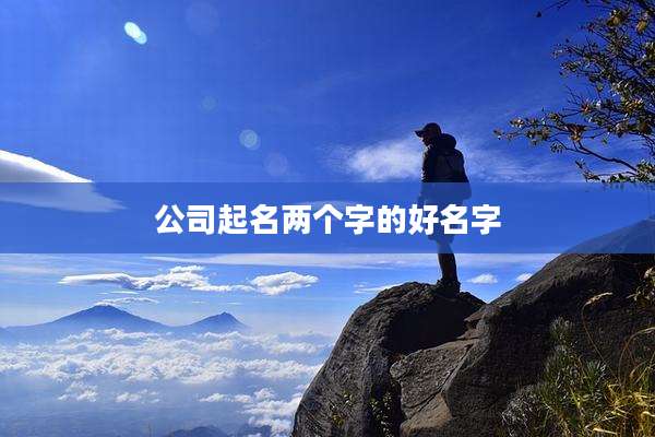 公司起名两个字的好名字