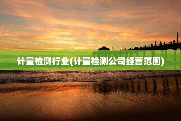 计量检测行业(计量检测公司经营范围)