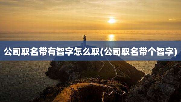 公司取名带有智字怎么取(公司取名带个智字)
