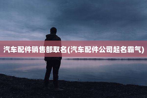 汽车配件销售部取名(汽车配件公司起名霸气)