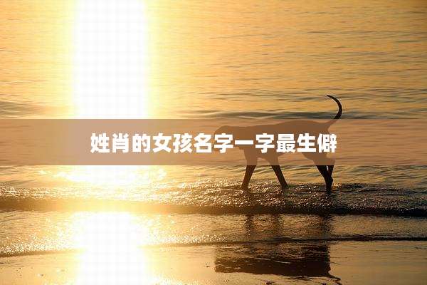 姓肖的女孩名字一字最生僻