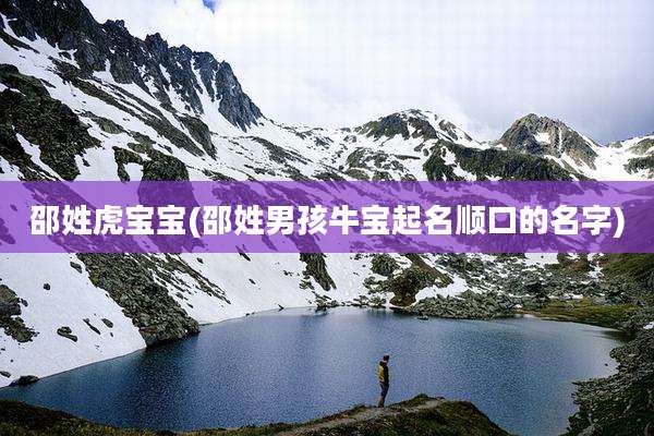 邵姓虎宝宝(邵姓男孩牛宝起名顺口的名字)
