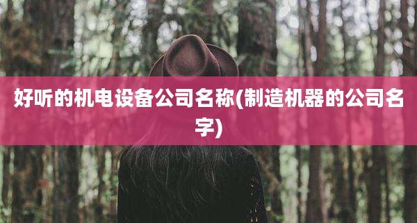好听的机电设备公司名称(制造机器的公司名字)
