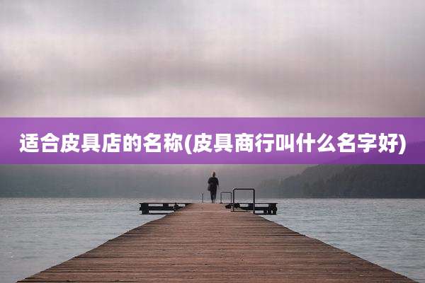 适合皮具店的名称(皮具商行叫什么名字好)