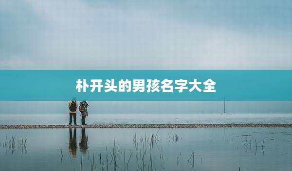 朴开头的男孩名字大全