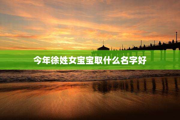 今年徐姓女宝宝取什么名字好