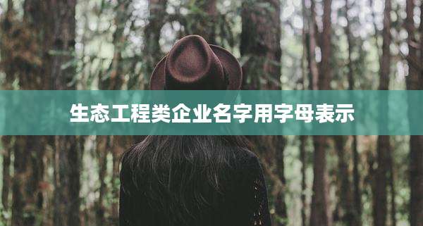 生态工程类企业名字用字母表示