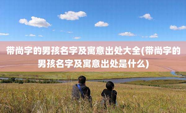 带尚字的男孩名字及寓意出处大全(带尚字的男孩名字及寓意出处是什么)