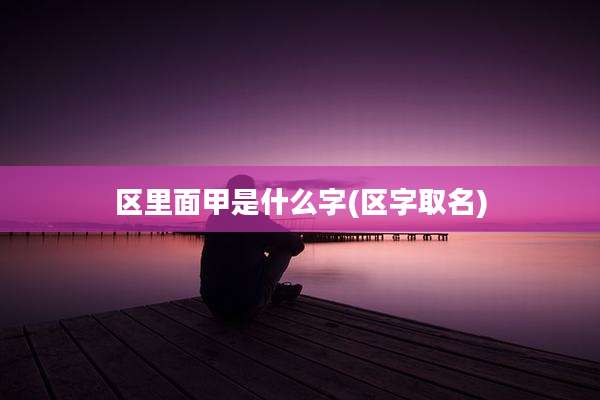 区里面甲是什么字(区字取名)