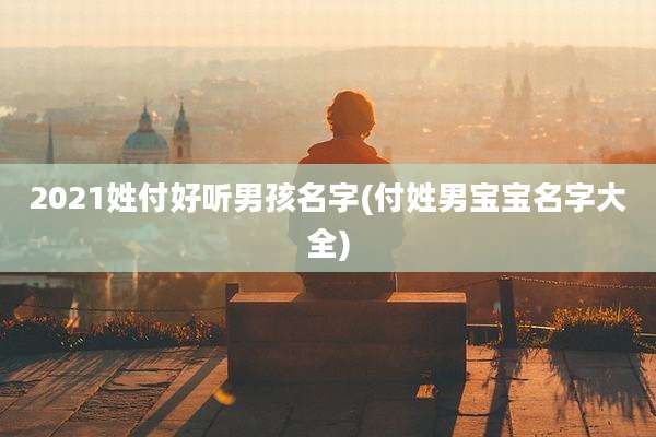 2021姓付好听男孩名字(付姓男宝宝名字大全)