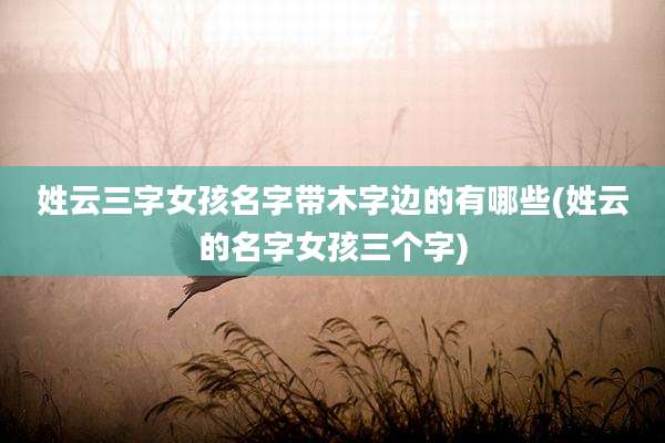 姓云三字女孩名字带木字边的有哪些(姓云的名字女孩三个字)