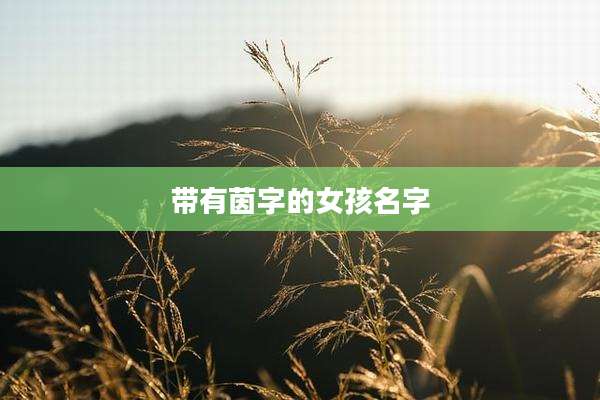 带有茵字的女孩名字