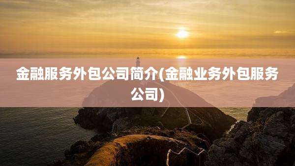 金融服务外包公司简介(金融业务外包服务公司)