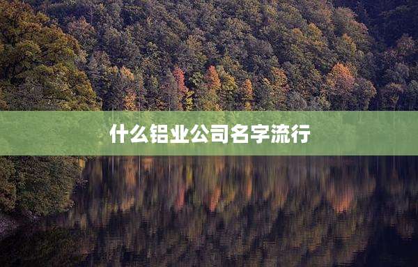什么铝业公司名字流行