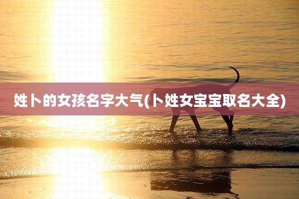 姓卜的女孩名字大气(卜姓女宝宝取名大全)