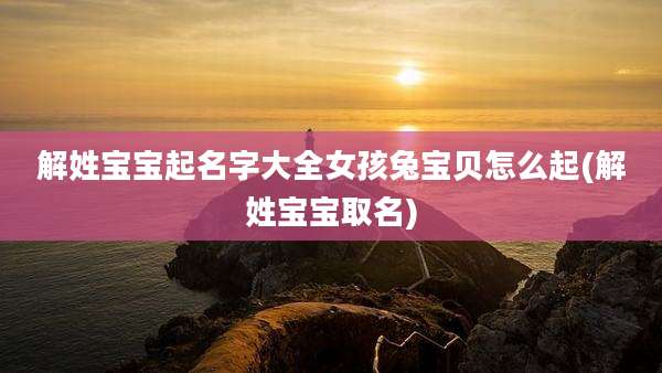 解姓宝宝起名字大全女孩兔宝贝怎么起(解姓宝宝取名)