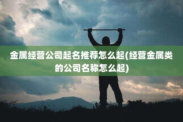 金属经营公司起名推荐怎么起(经营金属类的公司名称怎么起)