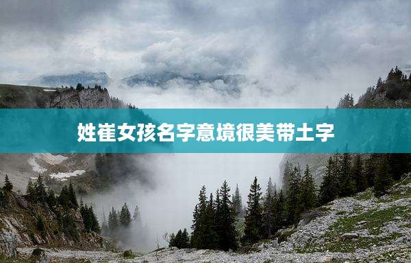 姓崔女孩名字意境很美带土字