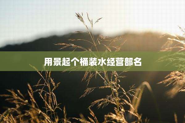 用景起个桶装水经营部名