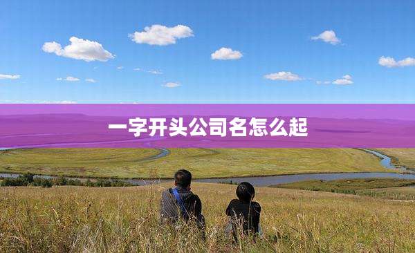一字开头公司名怎么起