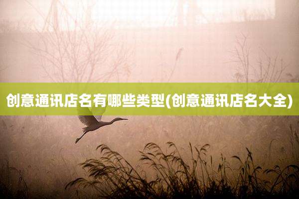 创意通讯店名有哪些类型(创意通讯店名大全)