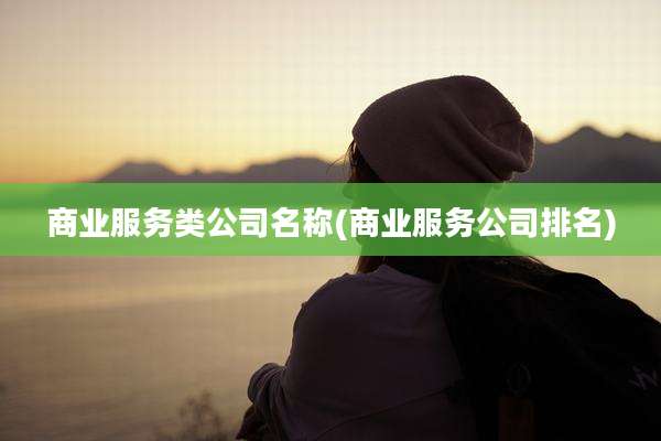 商业服务类公司名称(商业服务公司排名)