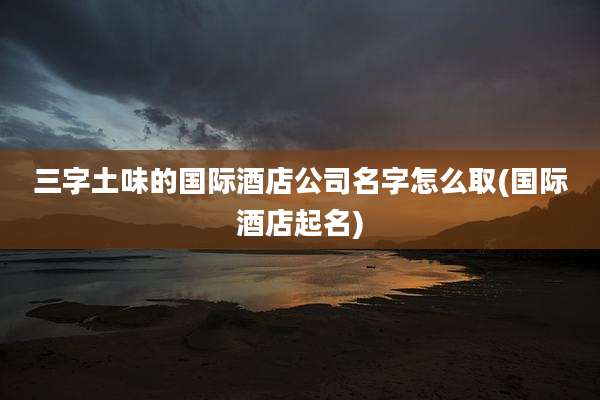 三字土味的国际酒店公司名字怎么取(国际酒店起名)