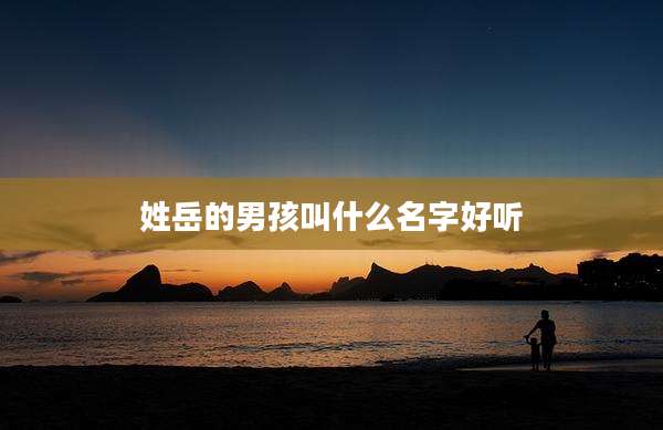姓岳的男孩叫什么名字好听