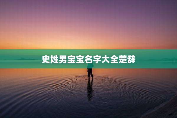 史姓男宝宝名字大全楚辞