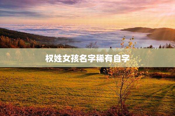 权姓女孩名字稀有自字