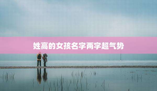 姓高的女孩名字两字超气势